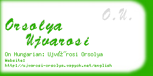 orsolya ujvarosi business card